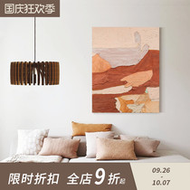 LWD ART original hand-painted) simple and poor wind porch decorative texture cloth painting living room abstract oil painting