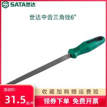 Shida hardware tools Middle tooth triangle file Steel file grinding tool fitter flat file flat file metal 03991