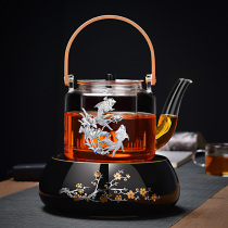 Glass cooking teapot set thick heat-resistant cooking teapot household boiling water bubble teapot Puer electric pottery stove tea cooker