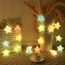 Net red LED lantern candy color crack star light string Nordic ins Wind five-pointed star lamp jewelry battery USB model