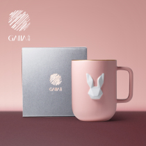 Jieya Bunny Rabbit Mug Nordic ins Net safflower tea cup ceramic cup to send boys and girls girlfriends birthday gifts