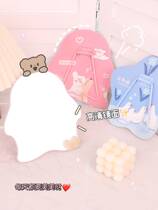 Mirrors ins Wind Desktop irregular Students Cute Creative Quarters Home Portable Folding Glazed Makeup Mirror