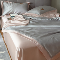 High-end hollowed-out 100 bifacial lan fine natural silk summer cool by 4 pieces of ice silk air conditioning by machine washable summer quilt