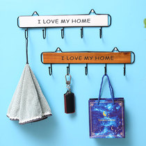 Minimalist hooks Wooden Clot Hood Hook Home Xuan Guan Try Dressing Room Rear Wall Creative Light Lavish Hanging Clothes Hook Free Of Punch