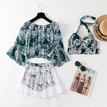 Couple swimsuit 2021 new swimming tide seaside holiday Korean female summer ins Wind bikini hot spring swimsuit
