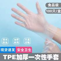 (Extracted) TPE food grade disposable thick anti-fouling and durable gloves