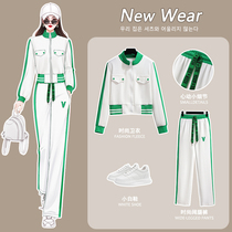 Advanced Sensory Clothing Suit Womens Spring Autumn Season 2022 New Fried Street Tennis Red Fashion Casual Sports Wind Two Sets