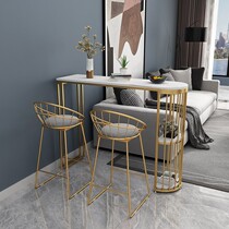 Balcony bar table and window integrated super narrow long strip Wall small bedroom round corner home living room partition creativity