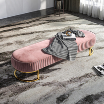 European-style bedend modern light luxury wrought iron sofa shoe bench bench bedroom bench rest stool into the house simple creativity