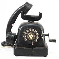 (Yao Lan) 1920 Telephone TV Handshaking Microphone Airframe Rotating Prop Gum Wood Metal Dial year hem