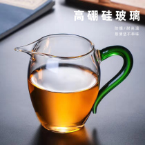 Glass tea set tea transparent road Cup with handle high temperature and thick anti-scalding tea maker creative side handle tea divider