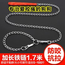 Pet Dog Dog Traction Rope Iron Chain Sub Teddy Gold Wool Walking Dog Rope Dog Chain Sub Small Medium-sized Large Canine Collar