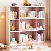Full solid wood childrens bookshelf plotbox floor leaning against wall bookcase Home grid containing cabinet Multi-floor living room shelve
