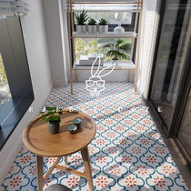 Nordic modern small tiles retro kitchen restaurant wall tiles toilet non-slip floor tiles Net red small flower 200200