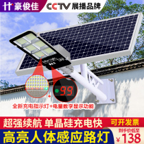 New Solar Lamp New Countryside Home Court Lamp Outdoor Body Induction 1000W Lighting Street Lamp With Lamppost