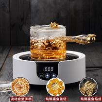Honghu high temperature health teapot electric ceramic stove Black tea Puer Tea Gold leaf glass tea maker side handle kettle