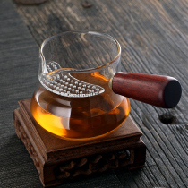 Honghu Gongdo Cup Tea Leak Integrated Set Japanese Glass Tea Scaverter Thickened Heat-resistant Side Dug Tea Set Accessories