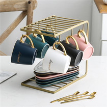 European small luxury small exquisite coffee cup set cup saucer mug cup creative personality trend ceramic home