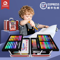 mobee painting tool set children painting art Primary School students watercolor pen mark crayon gift box