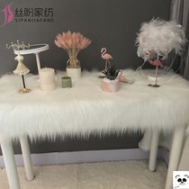 Imitation wool tablecloth bedroom bedside table plush mat table table cloth desk mat coffee table tablecloth mat stand mat