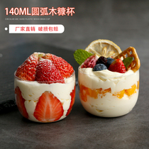 Arc cup Disposable transparent plastic cup Mousse cup Pudding cup Tiramisu cup Jelly cup Dessert table