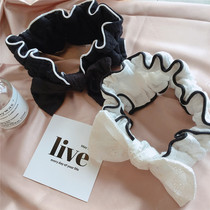 South Koreas new spring and summer cotton bow face wash hairband makeup mask headband hairband hairband hair accessories
