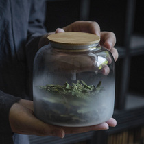Qian Jinjing Japanese cloud glass tea pot portable simple scented tea Puer tea Tieguanyin packed tea jar