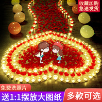 Candles romantic birthday surprise proposal creative layout supplies courtship set confession props scene decoration mood