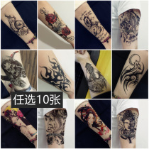 Half arm tattoo stickers Waterproof durable men and women realistic flower arm Prajna Buddha Geisha ins wind dark simulation tattoo stickers