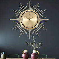 Living room wall clock Modern light luxury all copper household clock Simple atmosphere fashion Rome hanging watch New wall clock