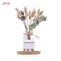 2 Pieces Dried Flower Set Dry Wheat Bunch Decor Home Table P