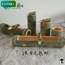 Mao bamboo running water accessories fish tank filter living room bamboo tube water flow device bamboo fortune running water ornaments crafts