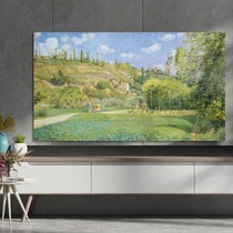 Fabric oil painting light luxury TV Hood dust cover cloth dust cover cover 55 inch 65 inch LCD high-end new cover cloth