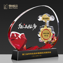  Crystal trophy customization high-end atmospheric veteran souvenirs August 1 creative medal anti-epidemic medal customization