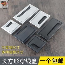 Desk threading empty cover 7 open hole conference table decorative brush threading box desktop damping rectangular durable table