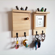 Simple three-dimensional pastoral kai guan tie adhesive hook decoration socket decorative door occlusion free punch latchkey masks