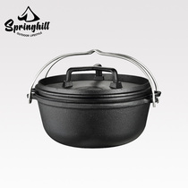 CAMPINGMOON Coleman outdoor camping cast iron stew Dutch pan Japanese frying pan three pieces cast iron braised pan