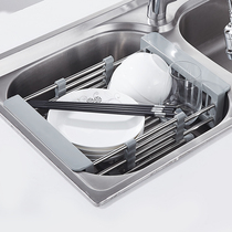 Kitchen sink shelf top of the pool put bowls and chopsticks sink drain basket drain basket Leach bowl rack dish storage rack