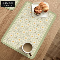 (Q elastic silicone table mat) American ins anti-scalding heat insulation plate bowl chopsticks insulation cushion household square decorative pad