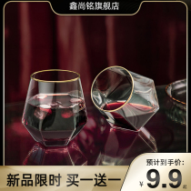 Whisky glass Foreign wine glass Crystal cup Chicken tail household wine glass Beer ins Nordic wine set