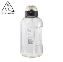 Clear Korea 3ce stylenanda sports water glass large capacity tons of cup straw cup qualified 1800ml