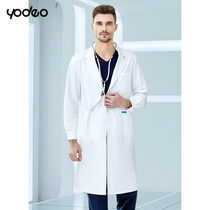 Sample white coat long sleeve doctors clothing nurse uniform mens summer short sleeve Dental dentist work clothes senior