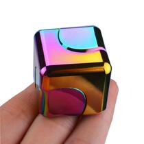 Cross-border New Fingertips Tops Dazzling Creative Aluminum Alloy Magic Square Finger Tops Casual Pastime Toy Factory