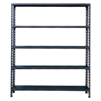 New Angle Steel Shelves Shelving Shelving Warehouse Balcony Home Multilayer Iron Racks Sub Supermarket Shelves Storage Racks Black