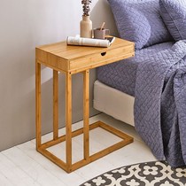 Movable bedside table c-shaped side computer desk simple bamboo table bed sofa notebook simple learning table