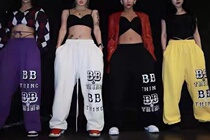 Designer street dance babething sports hiphop hip hop pants male and female jazz dance broadlegged pants