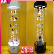 New Cosmetics Jewelry Glass Exhibition Cabinet Display Cabinet Products Show Shelf Gift Revolving Acrylic Jewelry Ornament Cabinet
