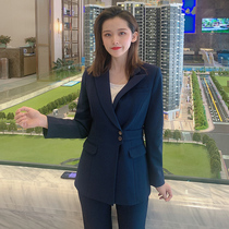 Professional suit goddess Fan Minglian temperament dress sales office department high-end work clothes autumn spring real estate consultant tooling