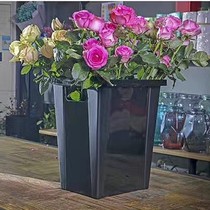 French flower bucket black plastic flower bucket flower bucket for florist large flower arrangement bucket wake up flower bucket