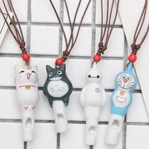 Cartoon Kindergarten Baby Mouth Whistle Children Toy Can Blow Ceramic Safe Baby Necklace Pendant Pendant